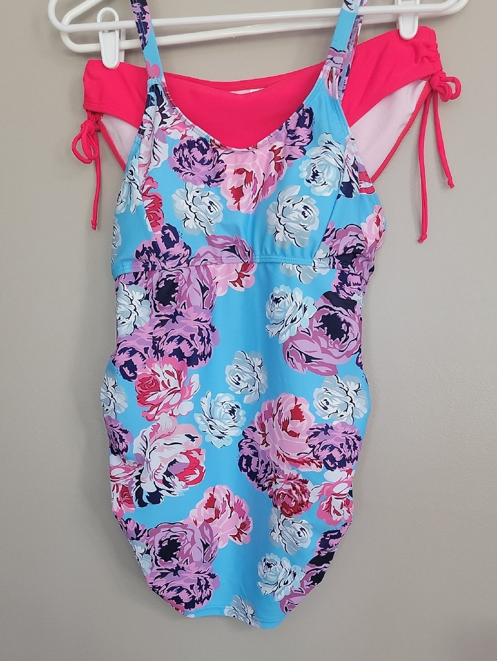 Tempotrek Red Blue Pink Purple Tankini Bikini Maternity Swimsuit Size S  NWT